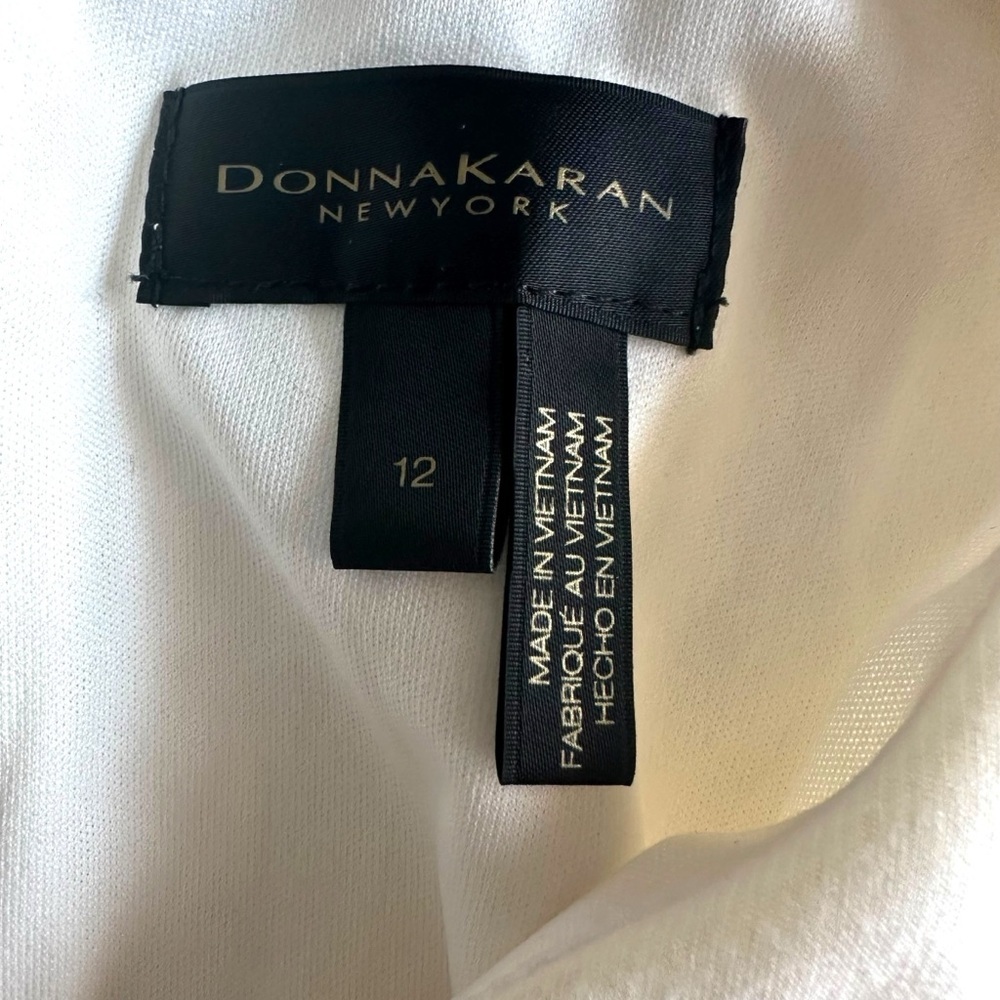 Donna Karan Sleeveless Midi Dress w/ Chain Belt | Size 12 | NWOT - Picture 3 of 7